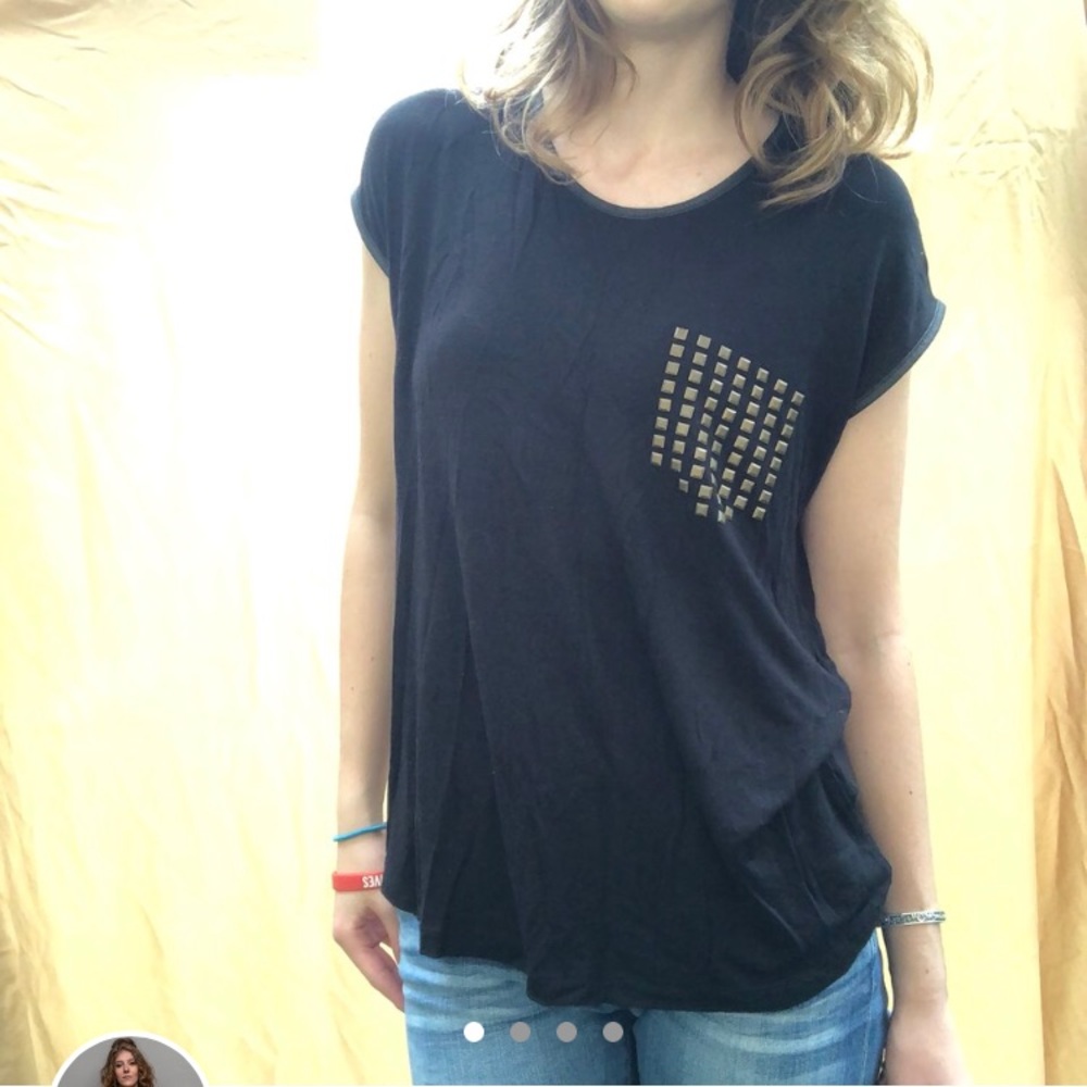 Black studded Forever 21 tee